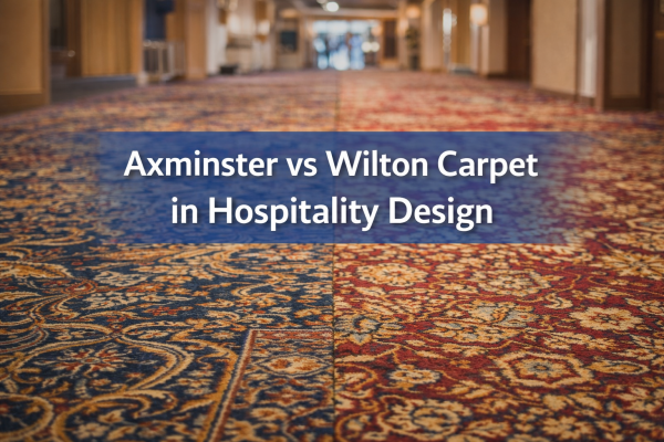 axminster woven carpet pattern used in hospitality interior design